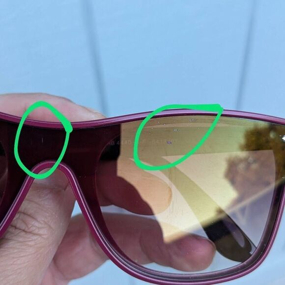 Ray-ban Blaze Wayfarer Dark Red Polished Bordeaux Sunglasses. RB4440NF - Picture 7 of 7